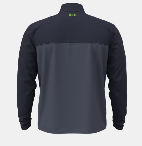 Men's Under Armour T2G 1/4 Zip - 1389878-411 Navy Downpour Gray Cyber Green - Image 3