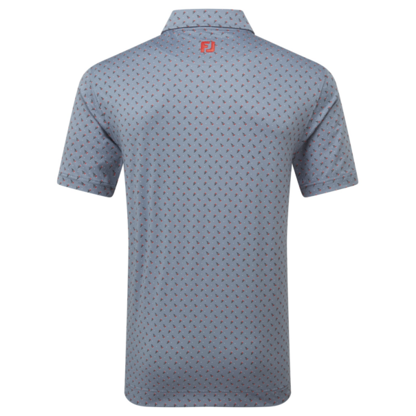 Men's FootJoy Flowerbud Foulard Lisle Shirt - 34067 Flint - Image 3