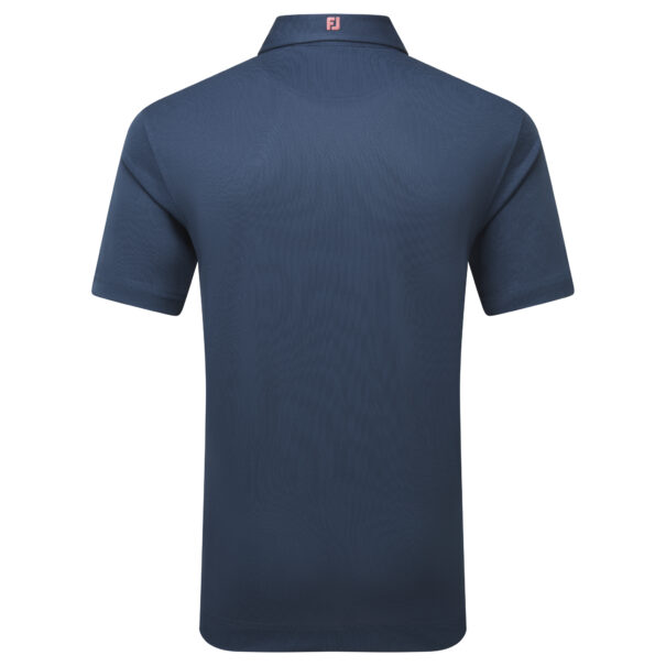 Men's FootJoy Stretch Pique Shirt - 34077 Dark Denim - Image 2