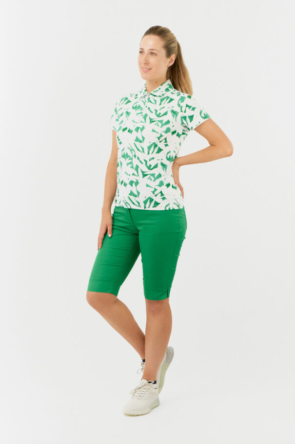 Ladies Pure Amity Polo - PG-52013 3511 Wild Peony Emerald - Image 4