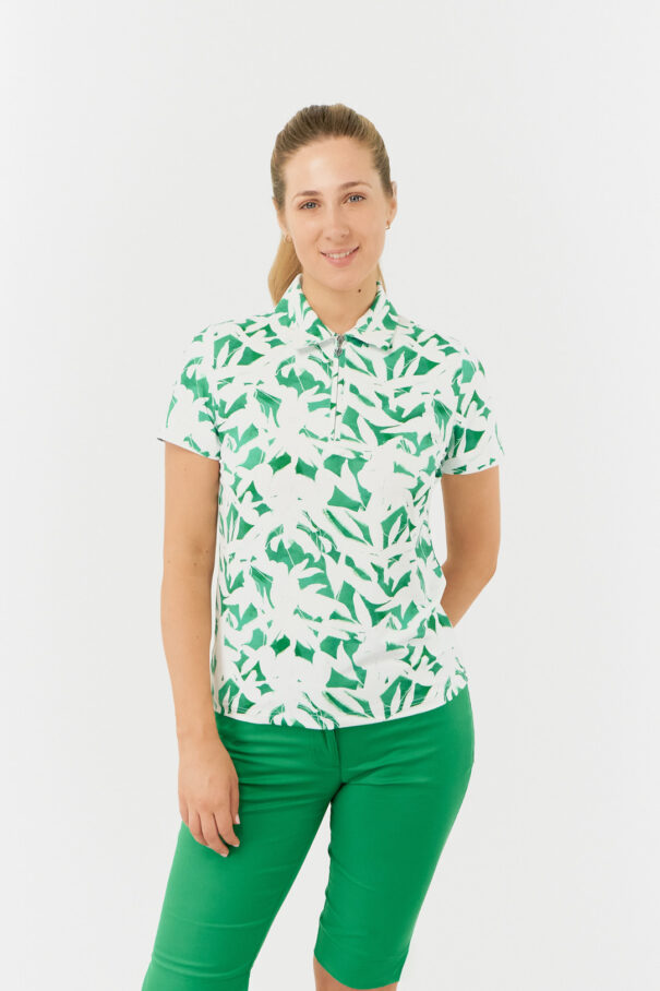 Ladies Pure Amity Polo - PG-52013 3511 Wild Peony Emerald