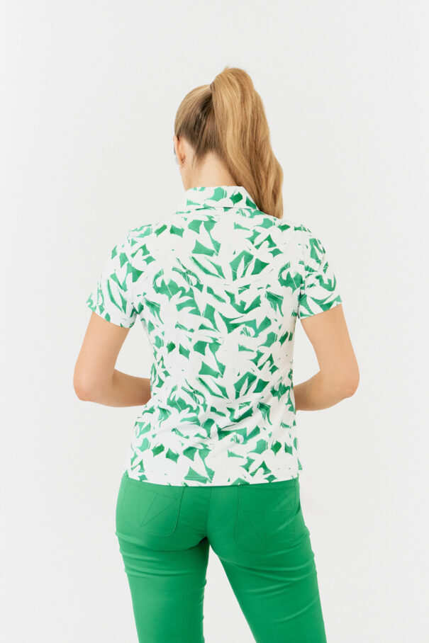 Ladies Pure Amity Polo - PG-52013 3511 Wild Peony Emerald - Image 8