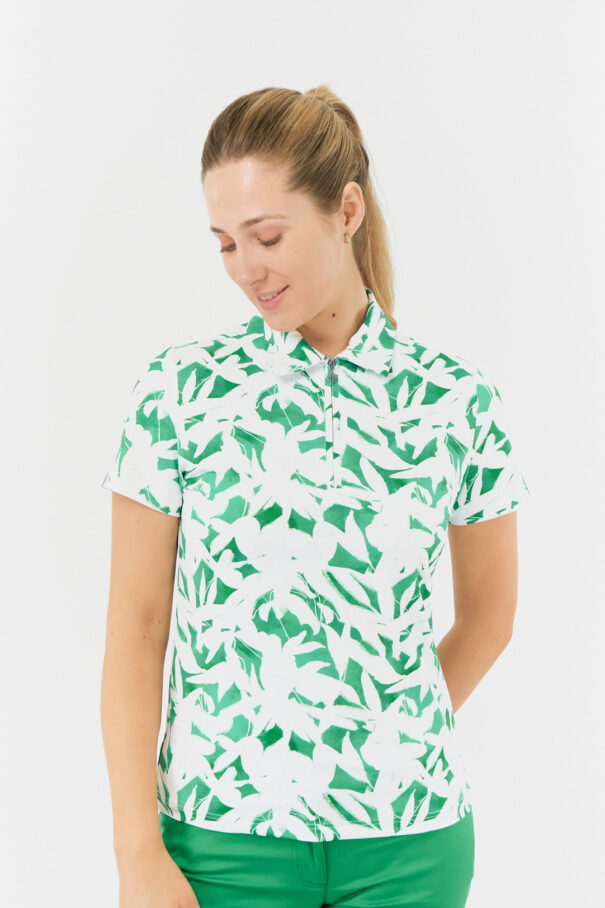 Ladies Pure Amity Polo - PG-52013 3511 Wild Peony Emerald - Image 9