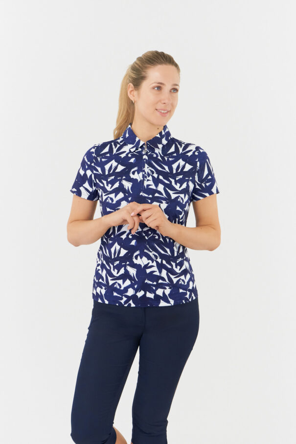 Ladies Pure Amity Polo - PG-52013 5011 Wild Peony Navy - Image 6