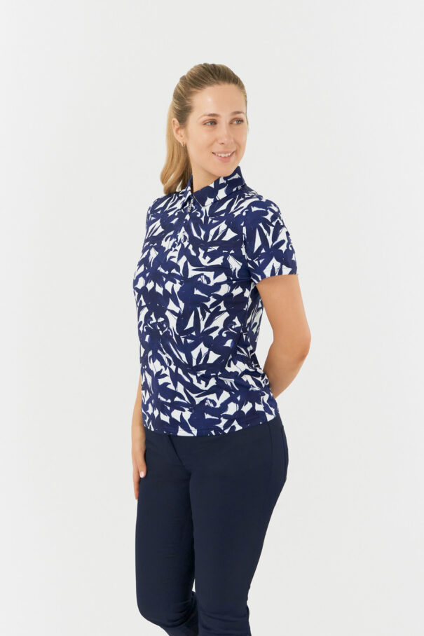 Ladies Pure Amity Polo - PG-52013 5011 Wild Peony Navy - Image 7