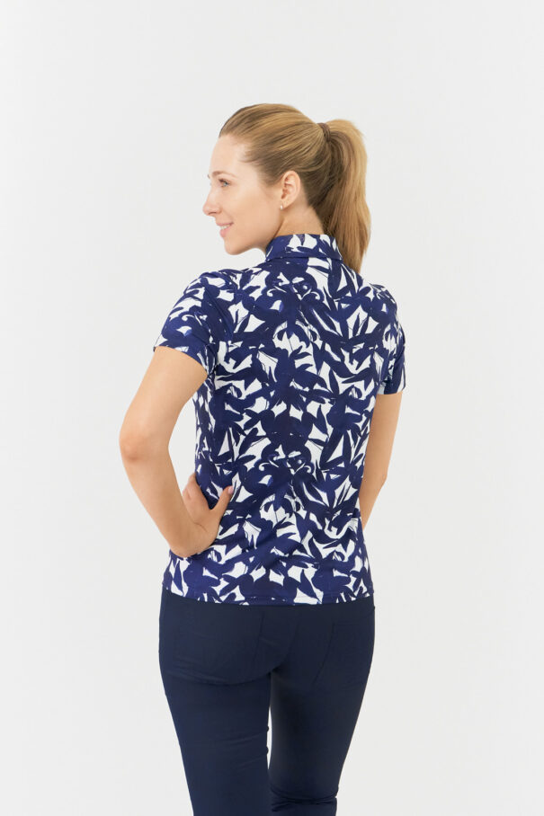 Ladies Pure Amity Polo - PG-52013 5011 Wild Peony Navy - Image 8