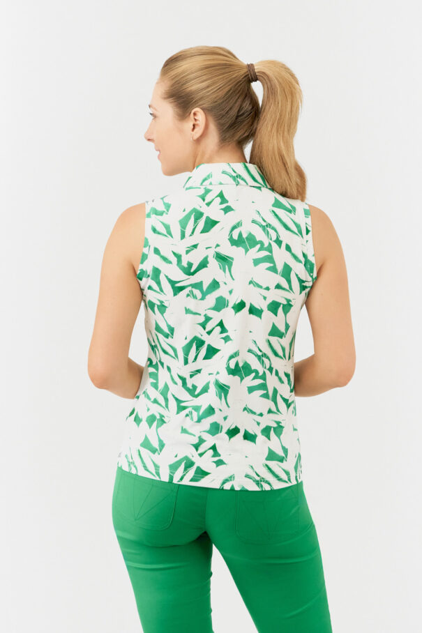 Ladies Pure Amity SL Polo - PG-52014 3511 Wild Peony Emerald - Image 8