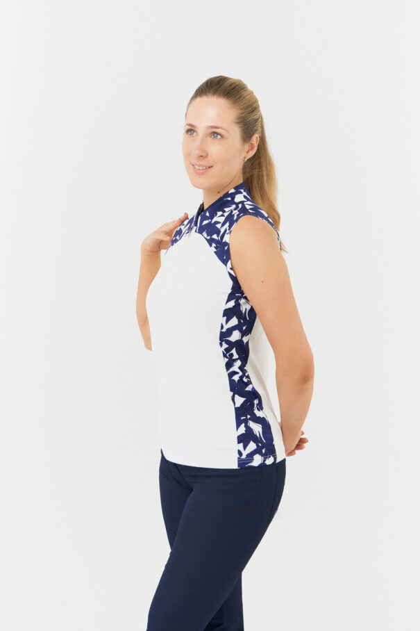 Ladies Pure Freda SL Polo - PG-52016 5011 Wild Peony Navy - Image 7