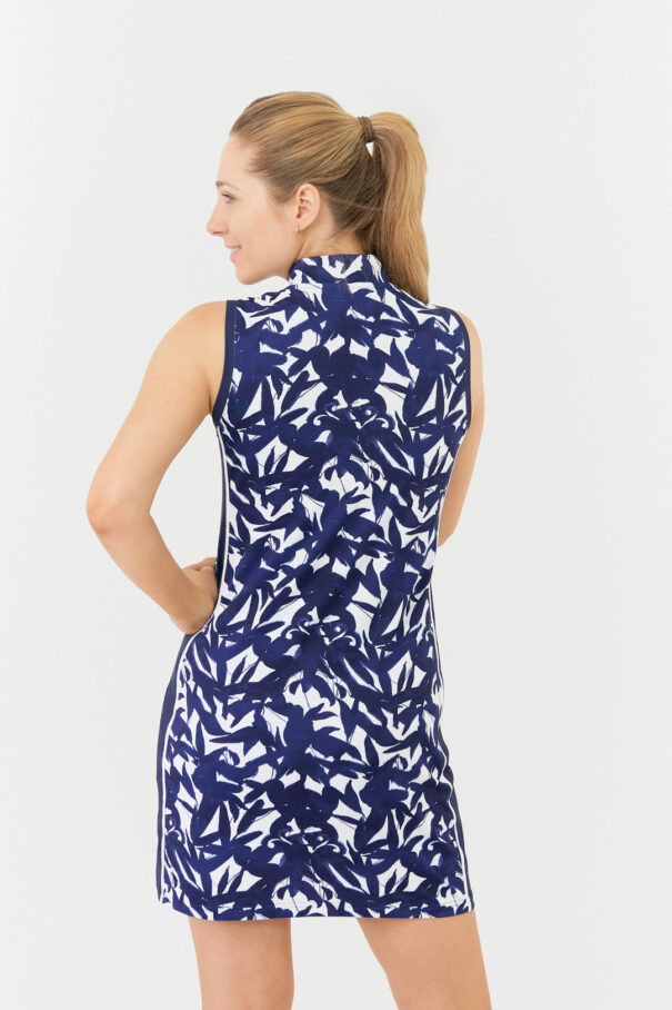 Ladies Pure Heather Sleeveless Dress - PG-52315 5011 Wild Peony Navy - Image 8