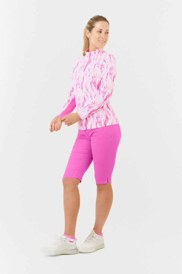 Ladies Pure Balance Longsleeve Zip Top - PG-52445 8104 Rose Water - Image 4