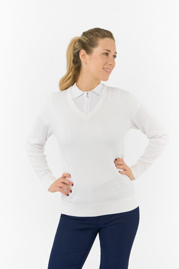 Ladies Pure Suzie Summerweight Jumper - PG-52509 10 White - Image 6