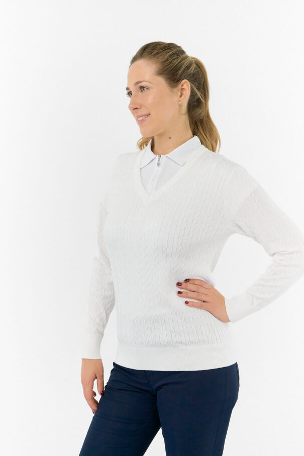 Ladies Pure Suzie Summerweight Jumper - PG-52509 10 White