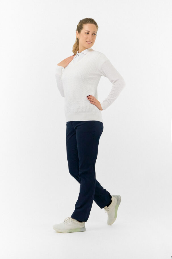 Ladies Pure Suzie Summerweight Jumper - PG-52509 10 White - Image 3