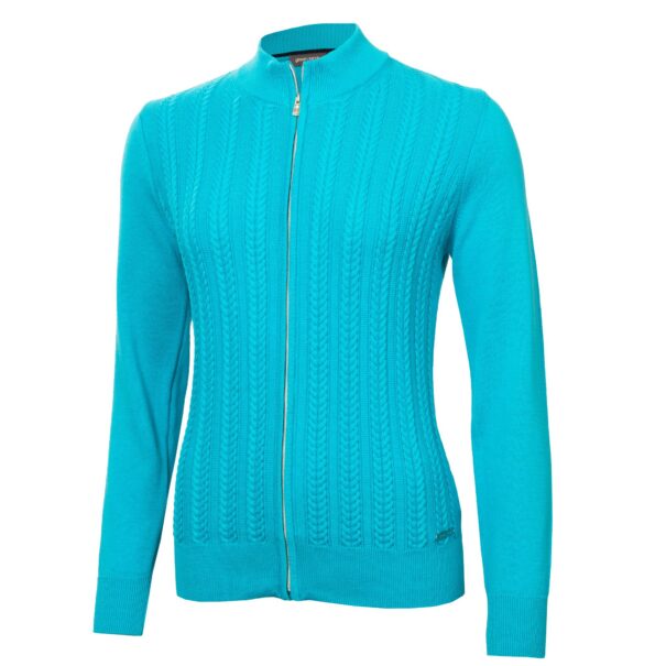 Green Lamb Olena Cable Cardigan - SG25078 Peacock Blue