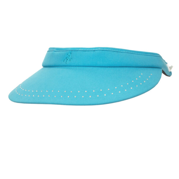 Green Lamb Odelia Diamante Coil Visor - SG25082 Peacock Blue