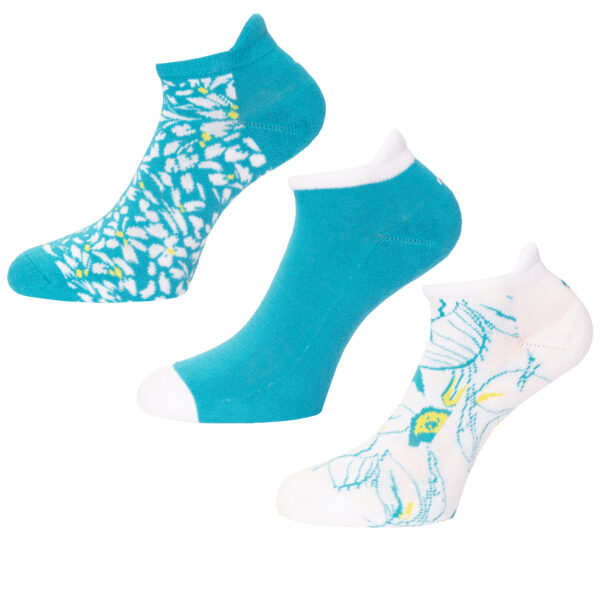 Green Lamb Mixed Socks 3 Pair Pack - SG25084 Peacock Blue